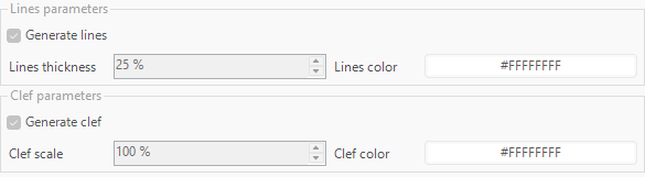 Lines Parameters & Clef Parameters