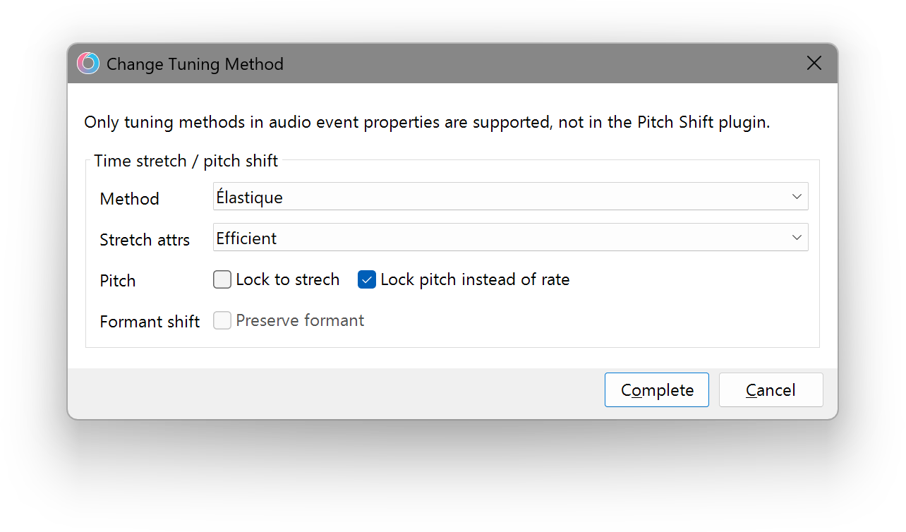 Change Tuning Method