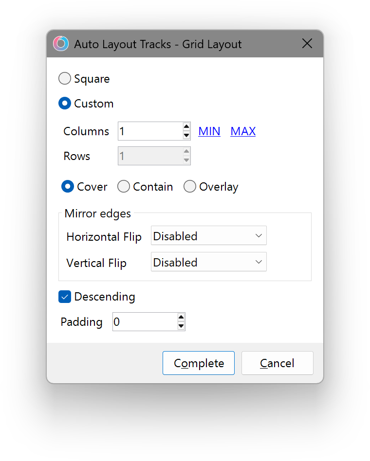 Auto Layout Tracks - Grid Layout